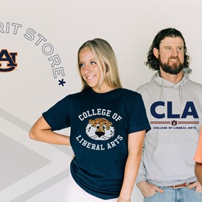 Two girls and one boy wearing CLA branded shirts