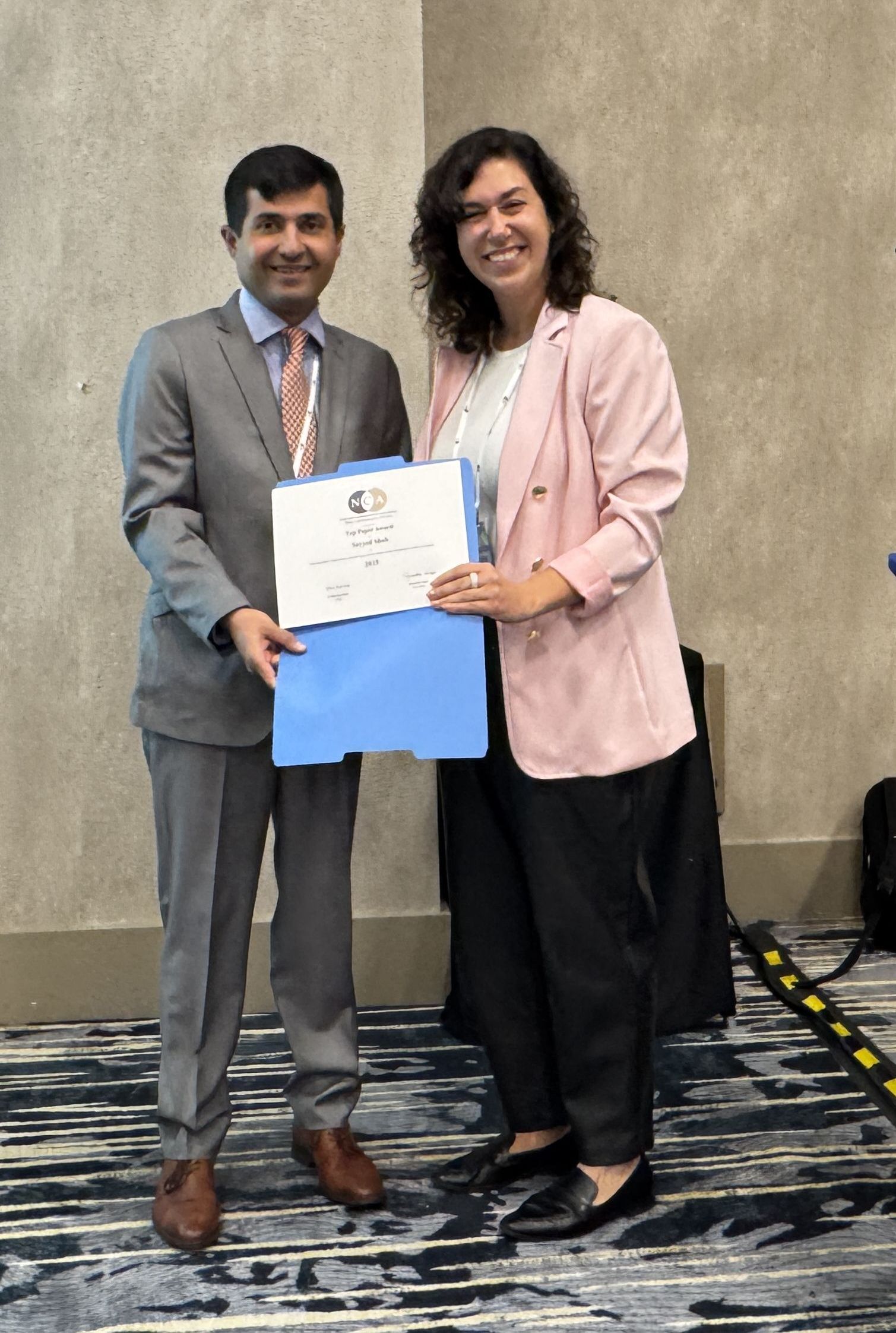 Fawad Shah accepts his award