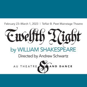 Twelfth Night by William Shakespeare graphic with actors underwater