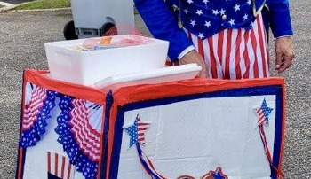 Ed Kelley dressed as Uncle Sam