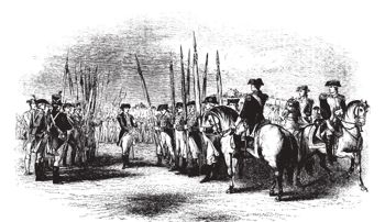 Illustration of the British surrender during the American Revolution