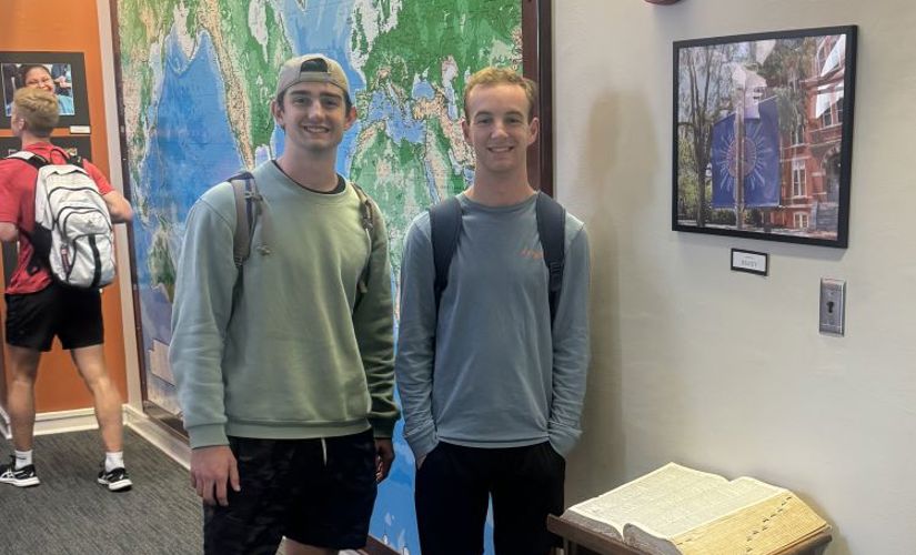 Aviation Leadership students visiting the BCPP art exhibition