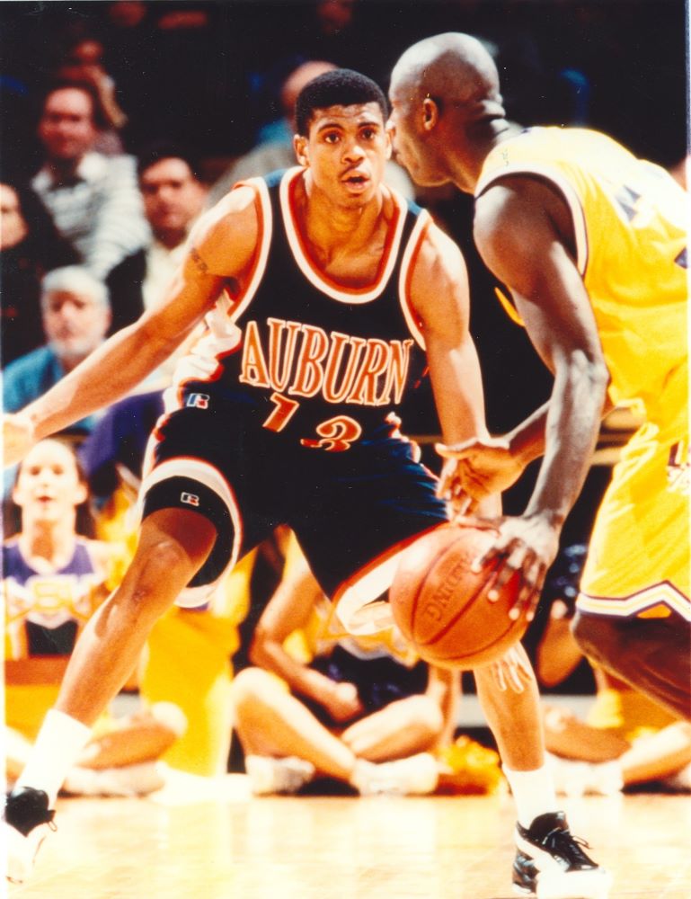 Bryant Smith playing basketball for the Auburn Tigers