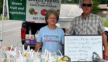 Ganus Farms presents produce at the market