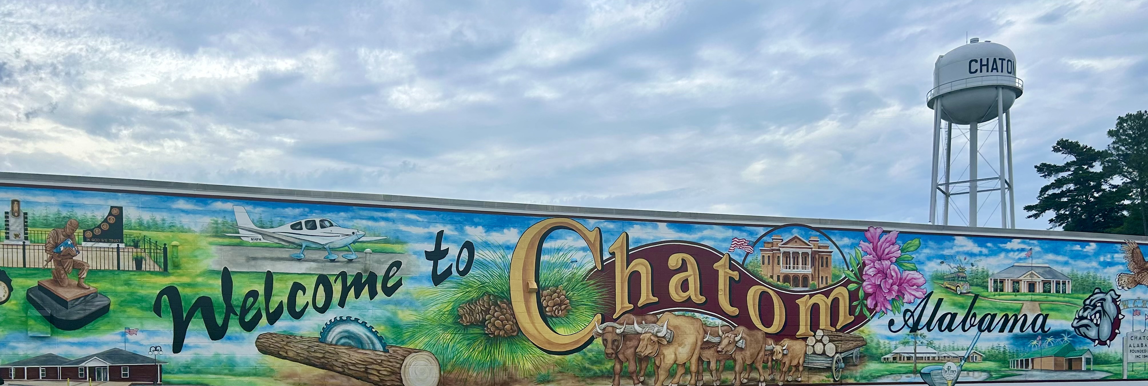 The 2024 Chatom mural is located on the site of the old Cam Manufacturing company on Highway 56.