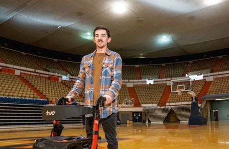 Journalism senior Noah Griffith advocates for accessible athletics experiences