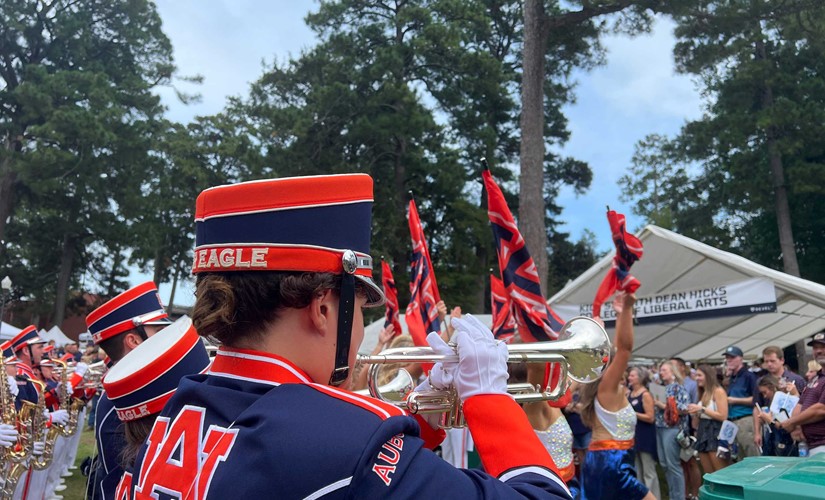 trumpeter from Auburn Marching band