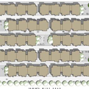 architectural drawing of a neighborhood