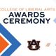 Arrows in the background with the text College of Liberal Arts Awards Ceremony