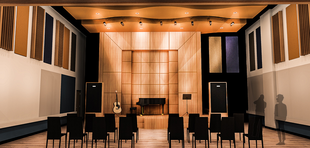 Rendering of tracking room under construction