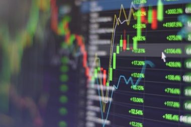 numbers and line graph on a screen