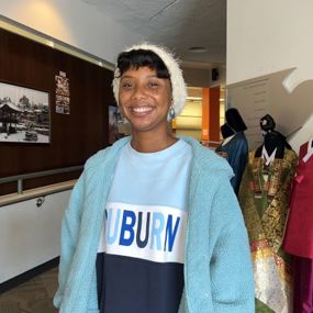 Tatyana Boddie outside the Auburn Korea Center