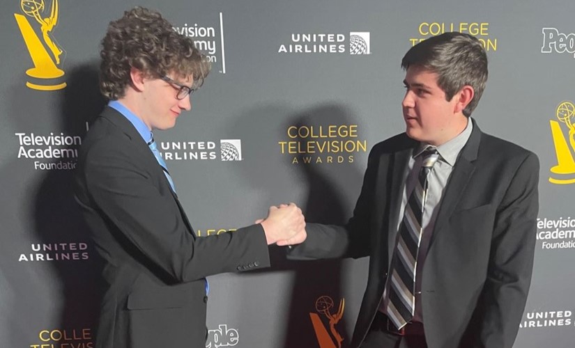 Zach Card and Colin Beyersdorf at the College Television Awards