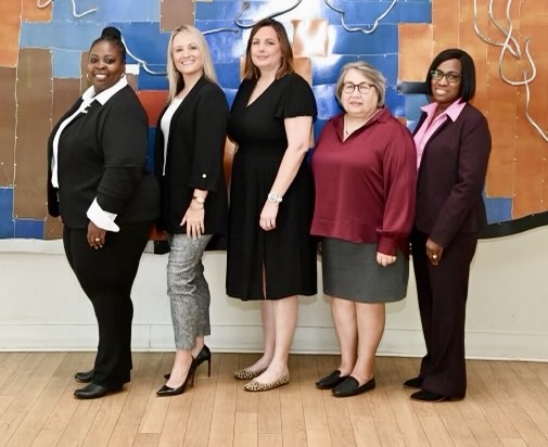The 2024 Wilcox County Chamber of Commerce Executive Board, left to right, includes President Kawanna Pledger, Vice President Ashley Kitzinger, Treasurer Torrey Evans, Secretary Mary Lois Woodson and former President Shelia Dortch.