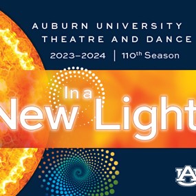 In a New Light season poster showing light and color in a kaleidoscope 