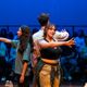 Students performing original, devised work in "Body Maps" onstage