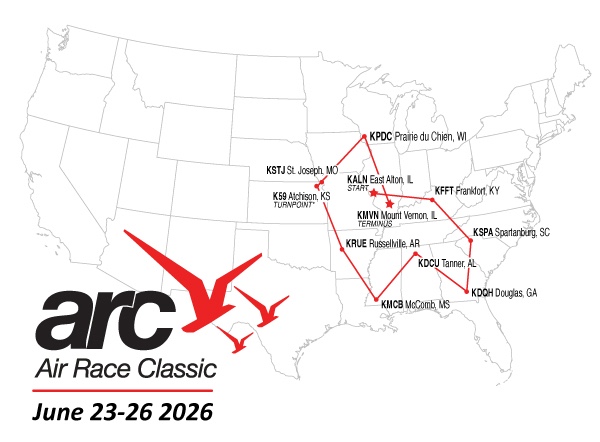 Air Race Classic route