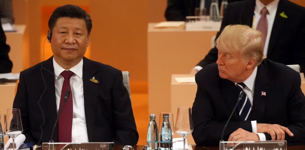 Presidents Xi Jinping and Donald Trump at the G20 Summit on July 7, 2017, in Hamburg, Germany