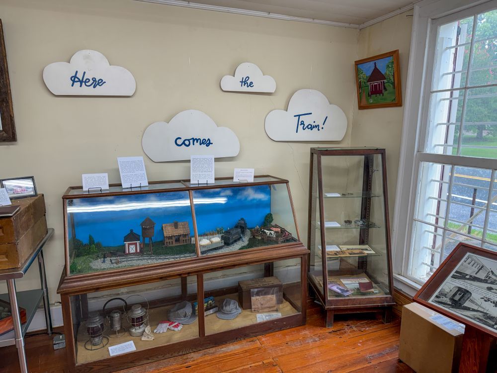 Railroad exhibit curated by Auburn History students on display at the Lee County Historical Society Museum