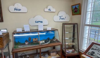 Railroad exhibit curated by Auburn History students on display at the Lee County Historical Society Museum
