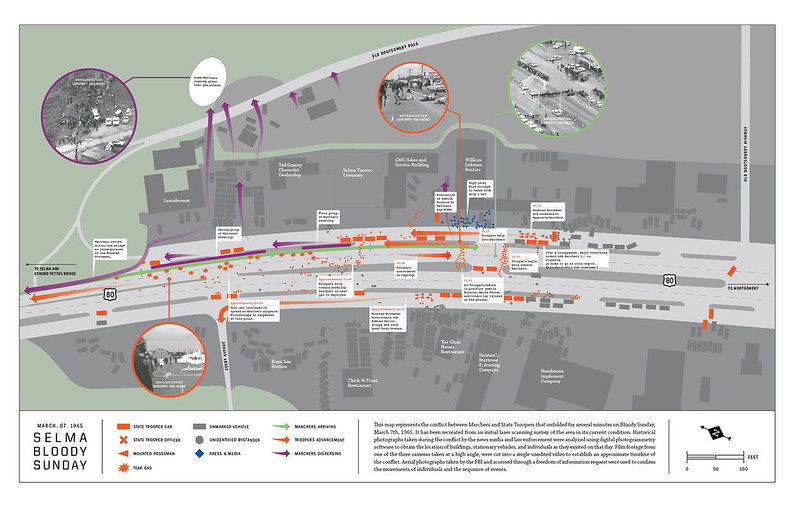 A map of the Bloody Sunday conflict site