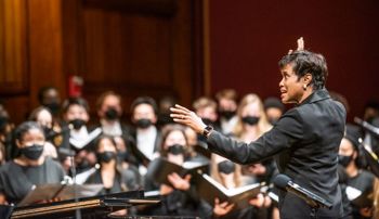 Rosephanye Powell conducting choir