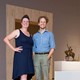 Drs. Kristen Tordella-Williams and Elijah Gaddis at the Monuments and Myths exhibition