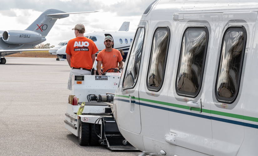 two airport employees