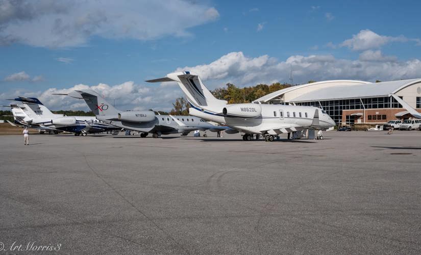 Large jets on a runway