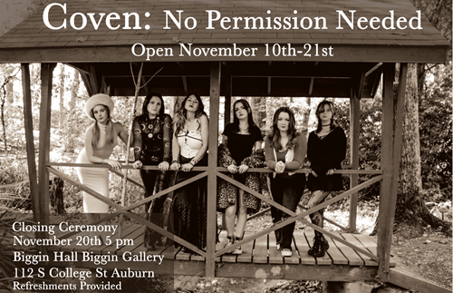 Black-and-white photograph of the six student artists in this exhibition.