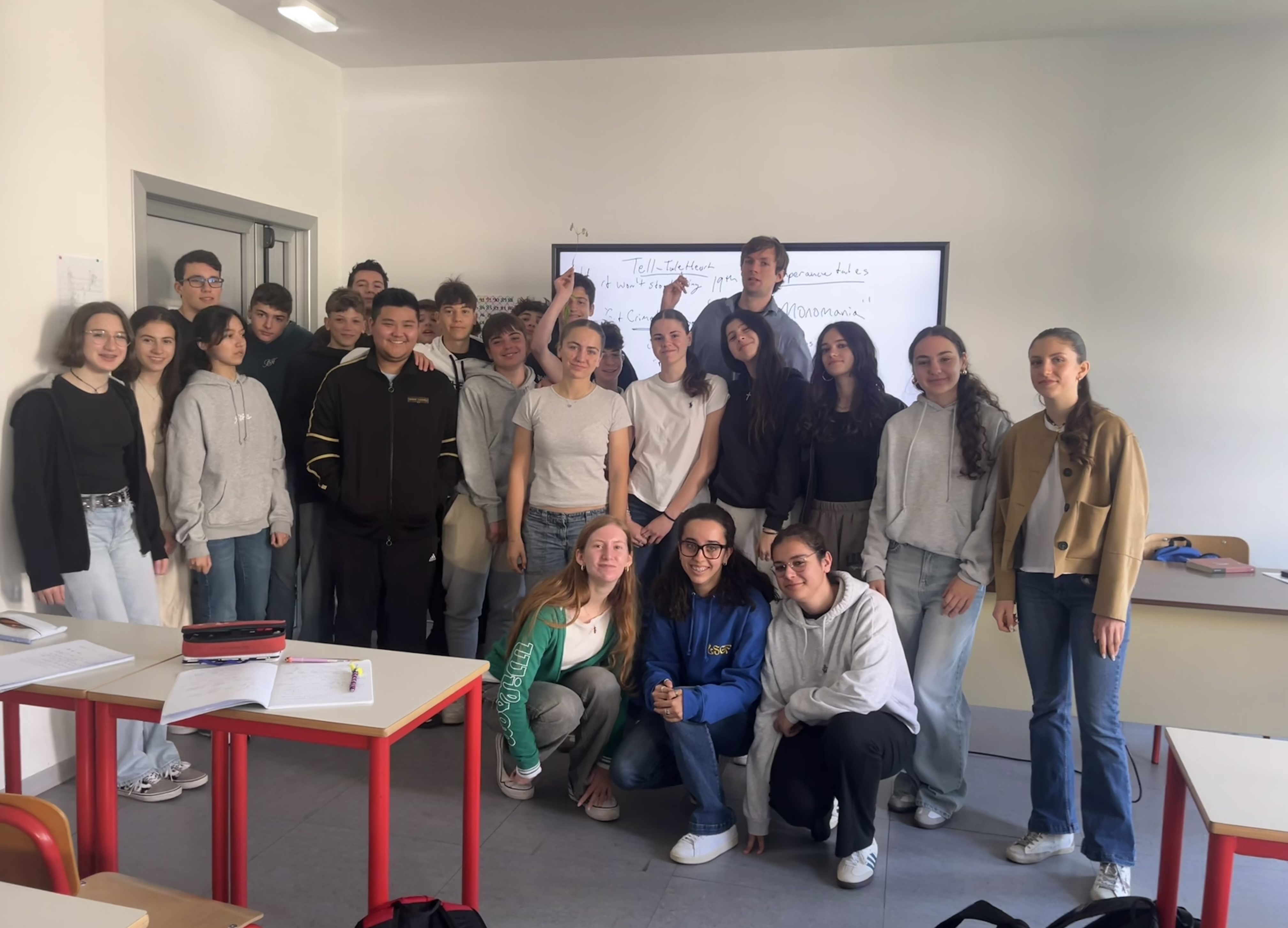 Nathan Goodwin teaching a class in Varese, Italy