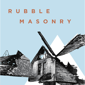 Rose McLarney and her book, Rubble Masonry, which features a black and white dilapidated house's reflection