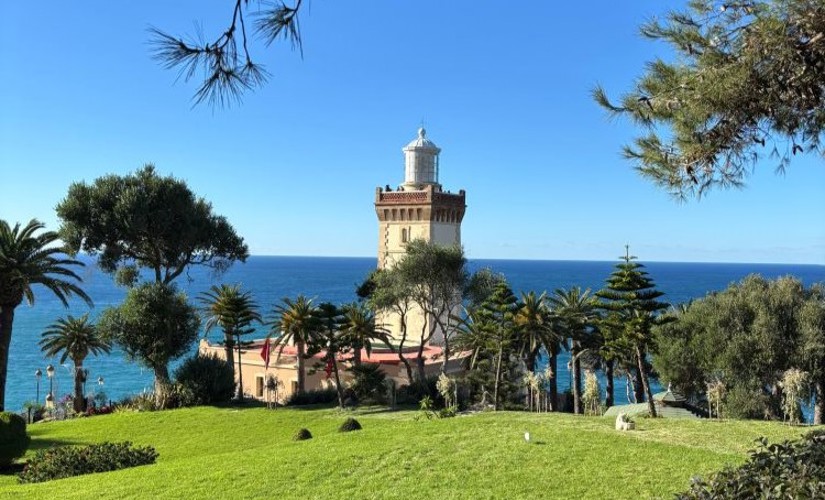 A beautiful historic building facing the ocean