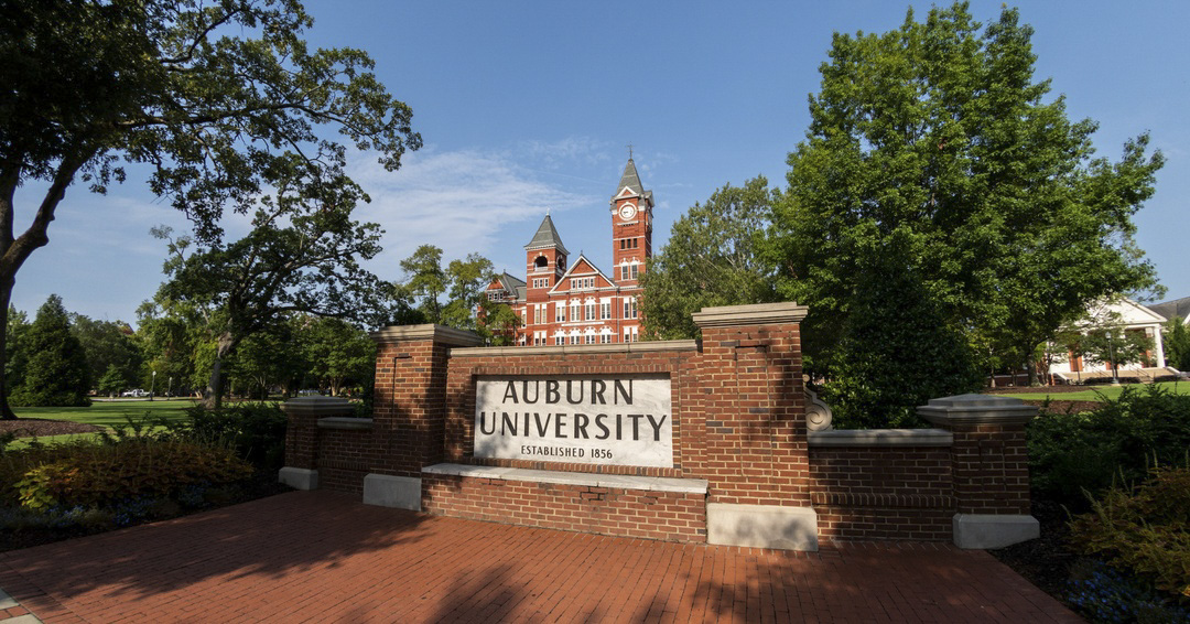 Auburn University sign outside of Samford Hall
