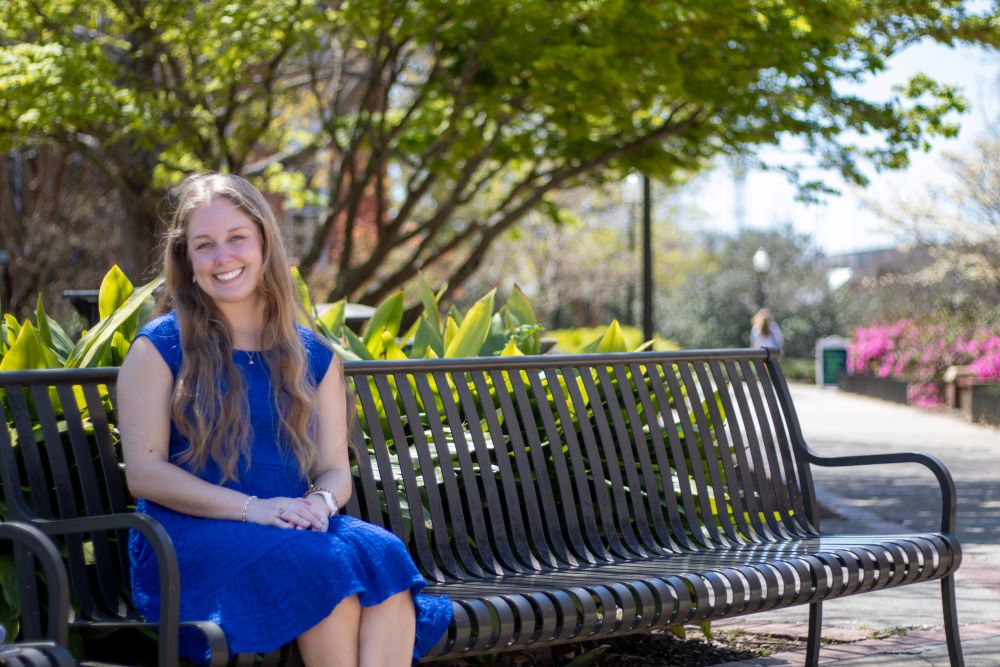 Sami Grace Donnelly posing for a photo during a sunny day on Auburn's campus