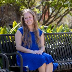 Sami Grace Donnelly posing for a photo during a sunny day on Auburn's campus