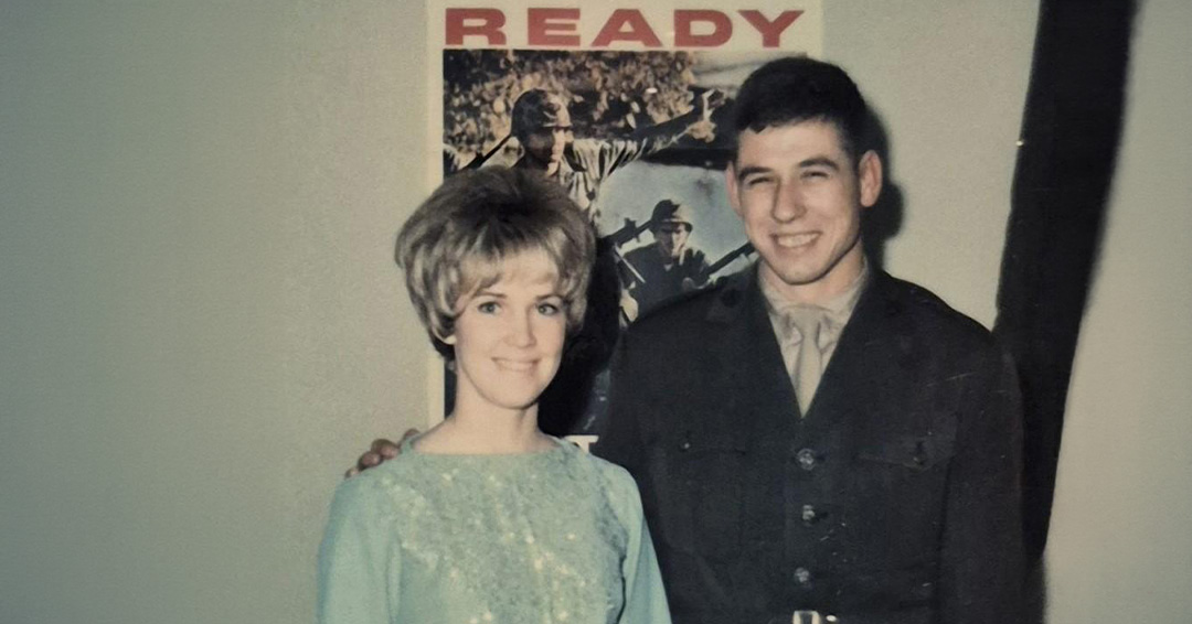 Col. Rodatz and Sharon pose for a photo before the Marine Corps Ball in 1968