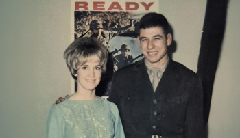 Col. Rodatz and Sharon pose for a photo before the Marine Corps Ball in 1968