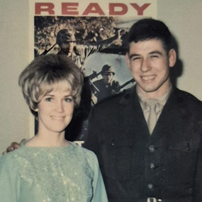Col. Rodatz and Sharon pose for a photo before the Marine Corps Ball in 1968