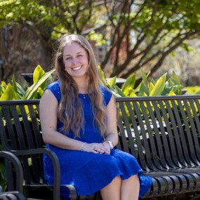 Sami Grace Donnelly posing for a photo during a sunny day on Auburn's campus