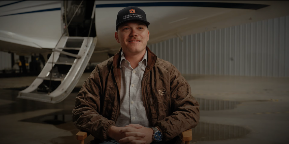 Nick Reyzin in the Auburn University Regional Airport