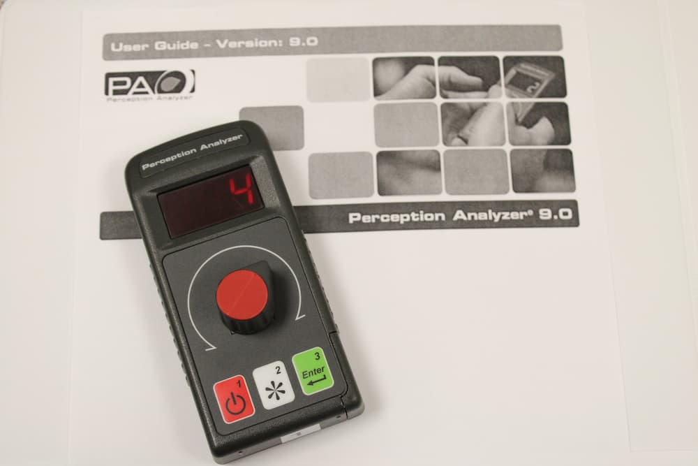 A photo of the dials used in the LUCIA lab's perception analyzer. 