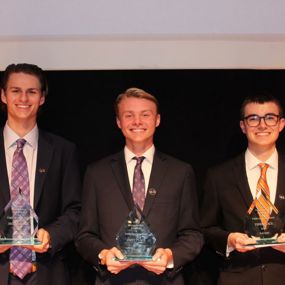 Walter Reed, Dalton Dismukes and Seth Riley with Auburn Speaks awards