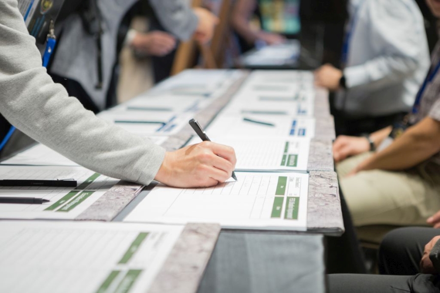 Person signing a document