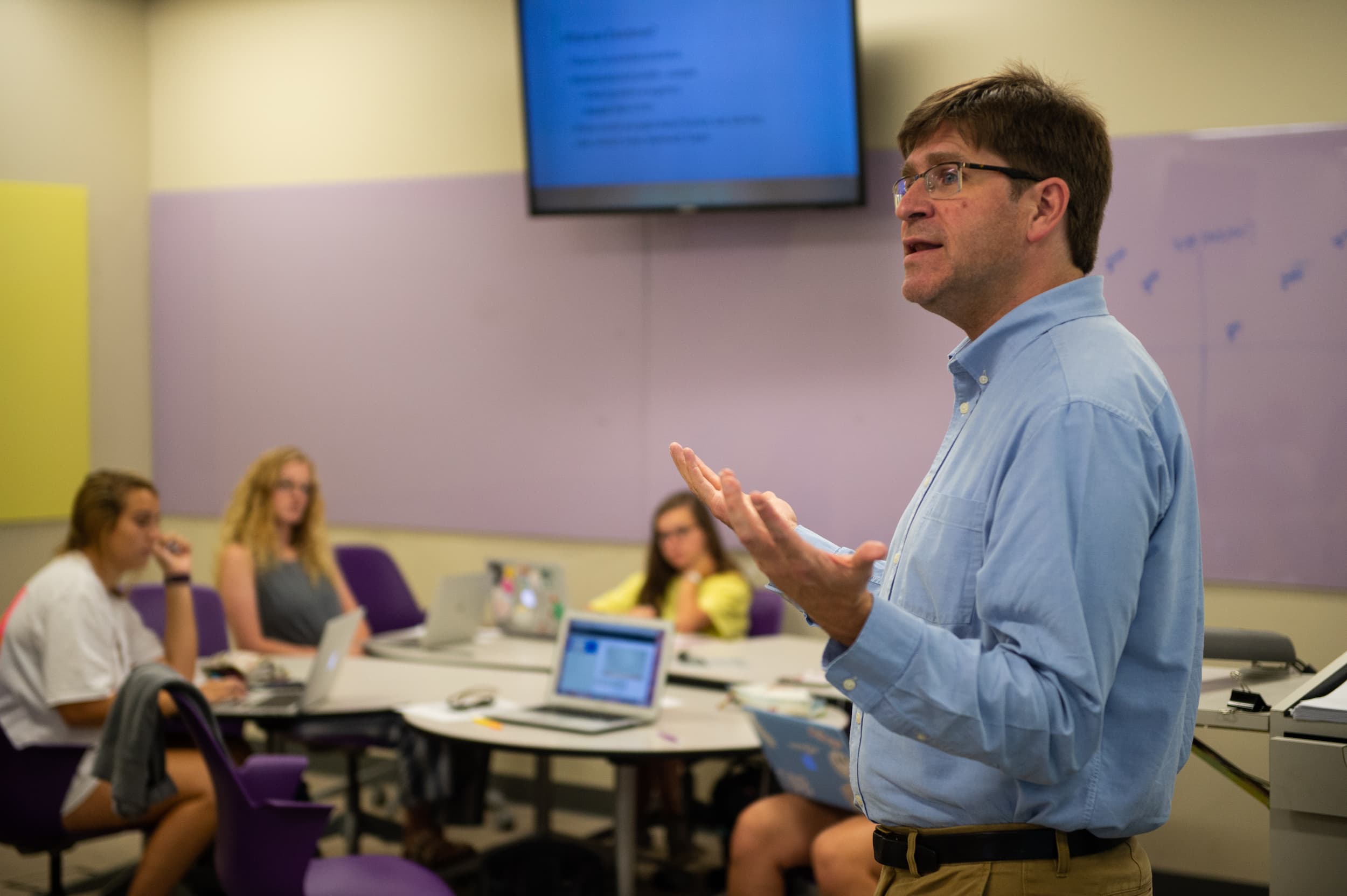 Professors teaching class