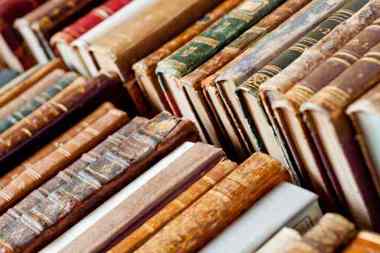 Stack of old books