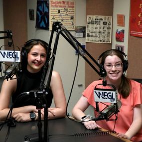 Sofia Foradori and Victoria Ashley in the WEGL studio