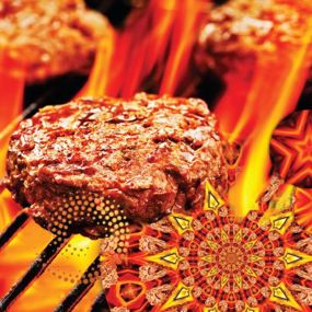 Barbecue poster featuring image of grill, reading Barbecue by Robert O'Hara, directed by Abdul-Khaliq Murtadha, September 28 to October 8 on the Telfair Peet Theatre Mainstage
