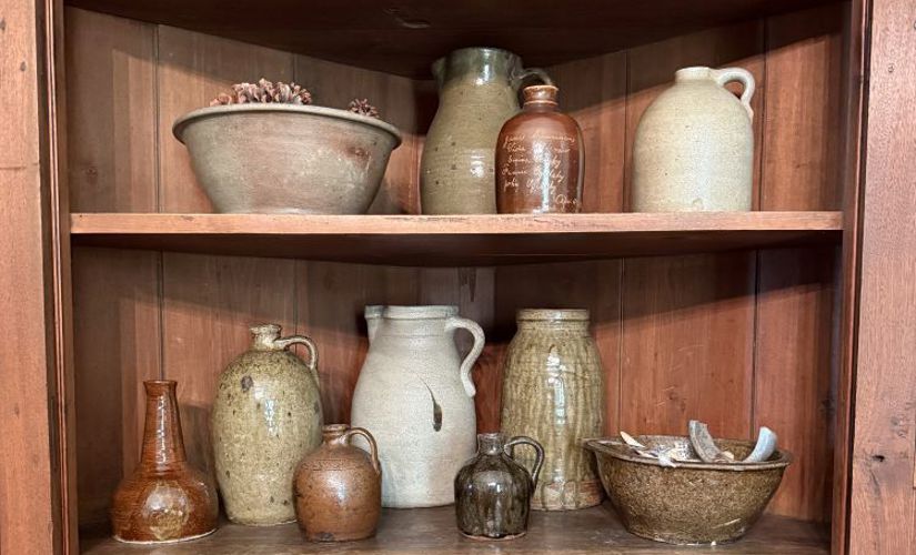 Pottery collection at Pebble Hill