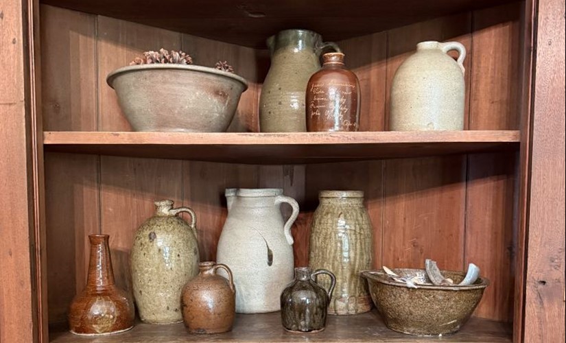 Pottery collection at Pebble Hill